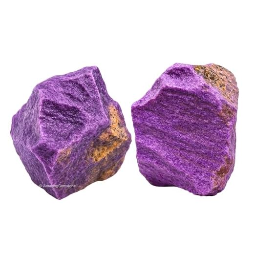 Stichtite Raw Crystals and Healing Stones, Natural Rocks for Tumbling and DIY Raw Stones and Crystals (2 Pieces)