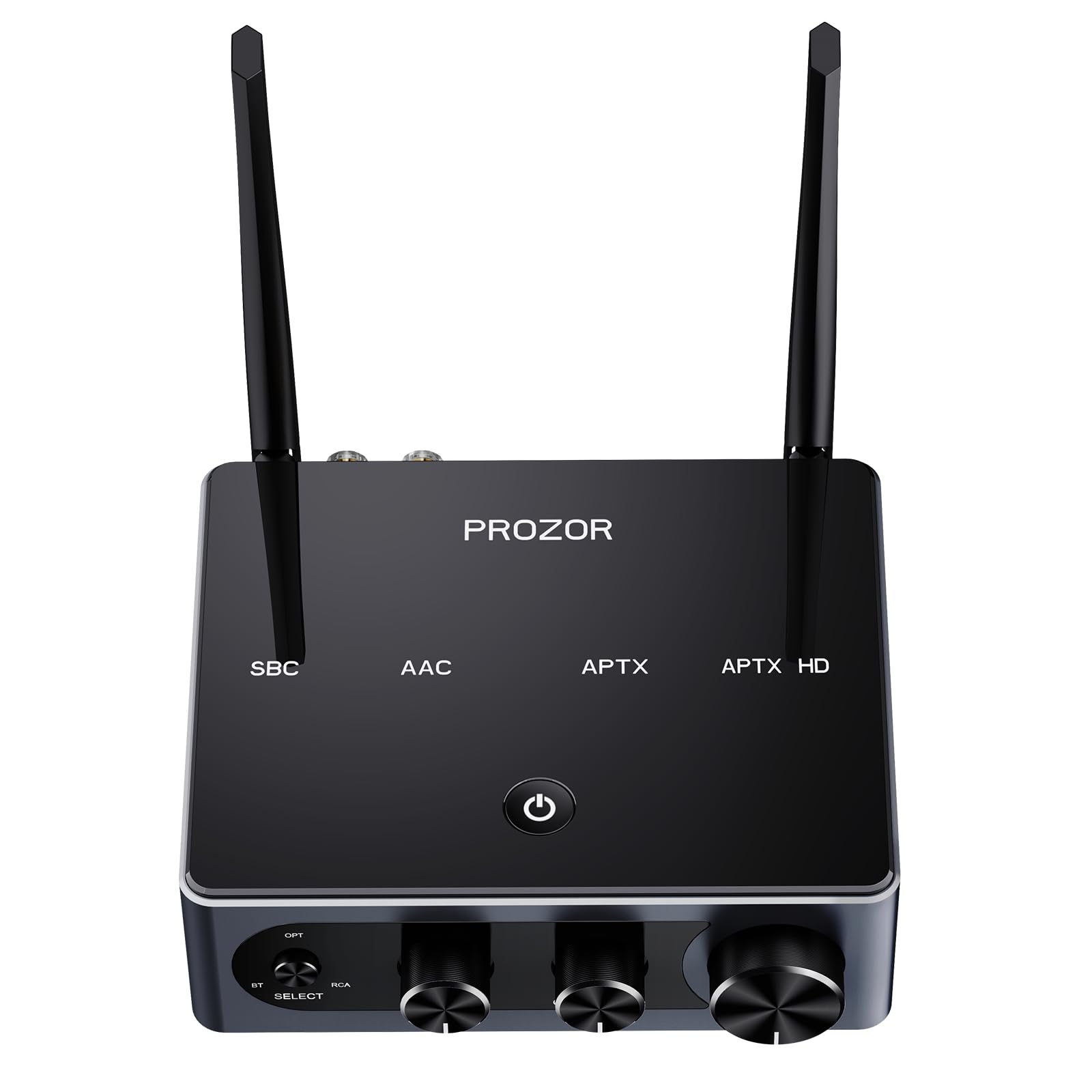 PROZOR Amplificador Audio 100W x 2 Soporta APTX-HD ACC HiFi Bluetooth 5.2 Sonido de Entrada óptica 192khz/24Bit con Control de Volumen de Agudos Graves para Altavoz Pasivo