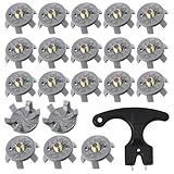 Ouligay 21 PCS Golf Spikes Set Includes 20 PCS Golf Spikes Replacement 1 Black Cleats Spanner Golf Shoe Spike...