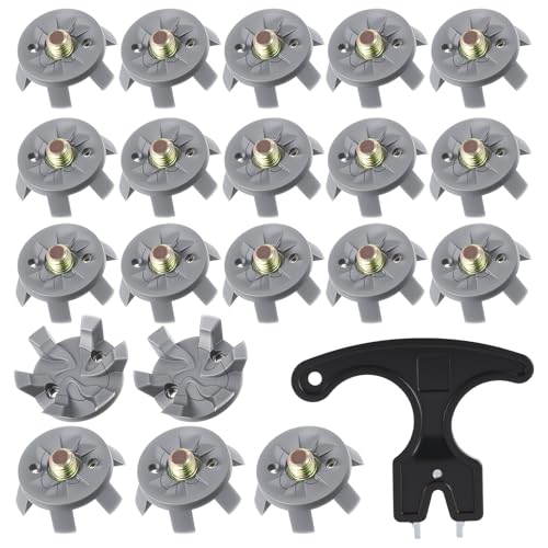 Ouligay 21 PCS Golf Spikes Set Includes 20 PCS Golf Spikes Replacement 1 Black Cleats Spanner Golf...