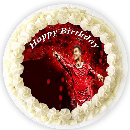 Fußball Stern Tortenauflege Essbarer,Tortenbilder Foto Rund 20 cm,Essbare Fondant Tortenaufleger,Fußball Fan Tortendeko (Rot) Fußball Stern Tortenauflege Essbarer,Tortenbilder Foto Rund 20 cm,Essbare Fondant Tortenaufleger,Fußball Fan Tortendeko (Rot)