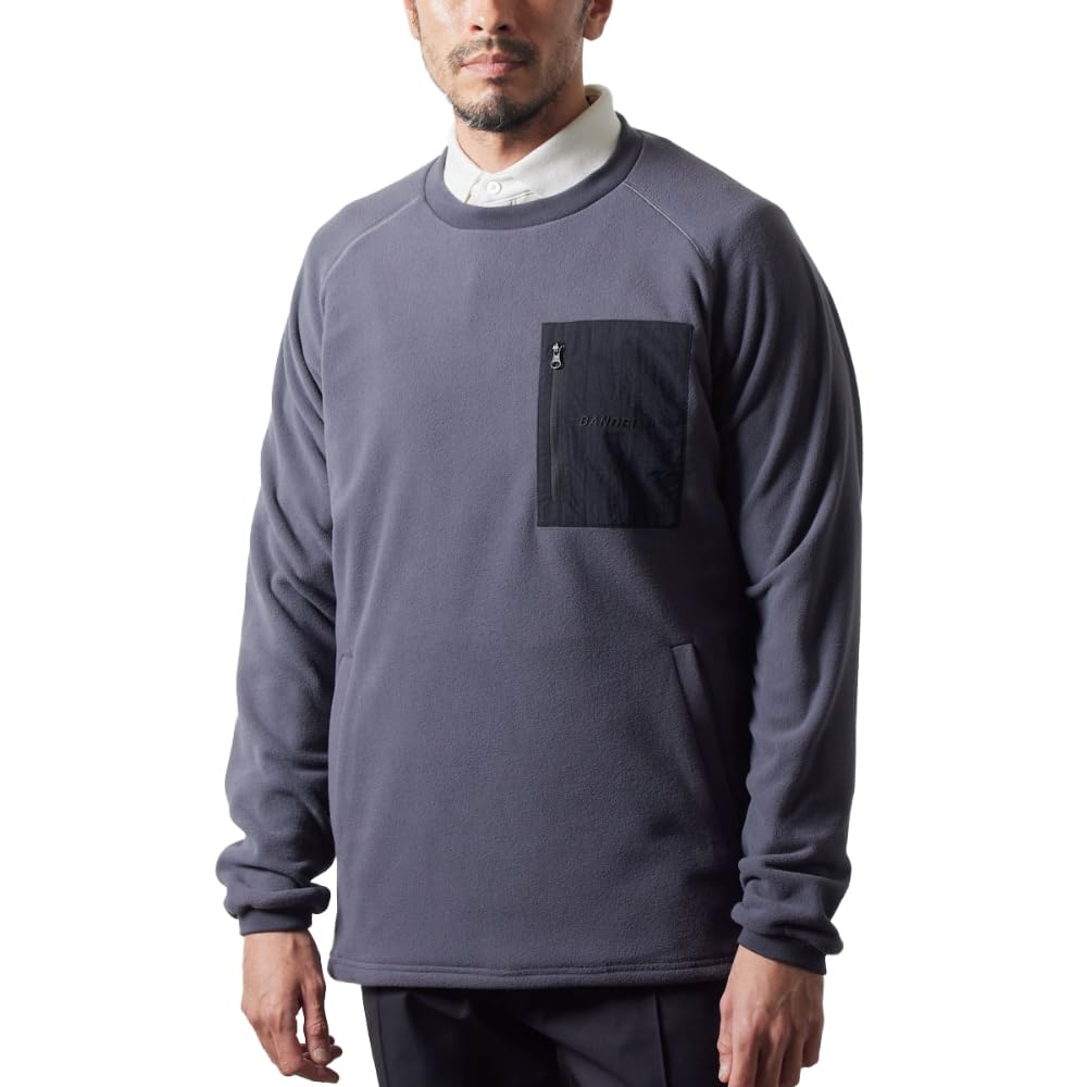 BANDEL GOLFフリースクルーネック グレー XL Amazon.co.jp: [BANDEL] GOLF バンデル ゴルフ フリース 長袖 メンズ