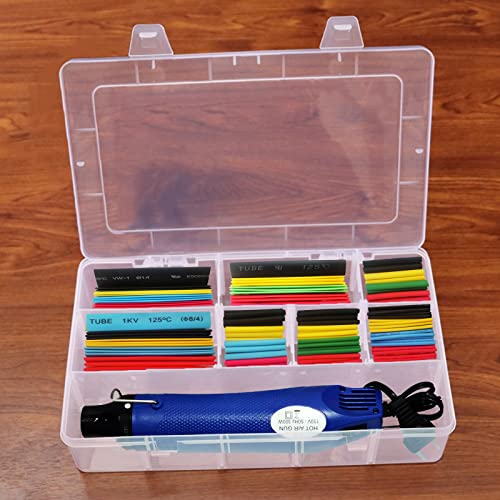 Heat Shrink Tubing Kit + Mini Heat Gun for Shrink Tubing 328pcs 21