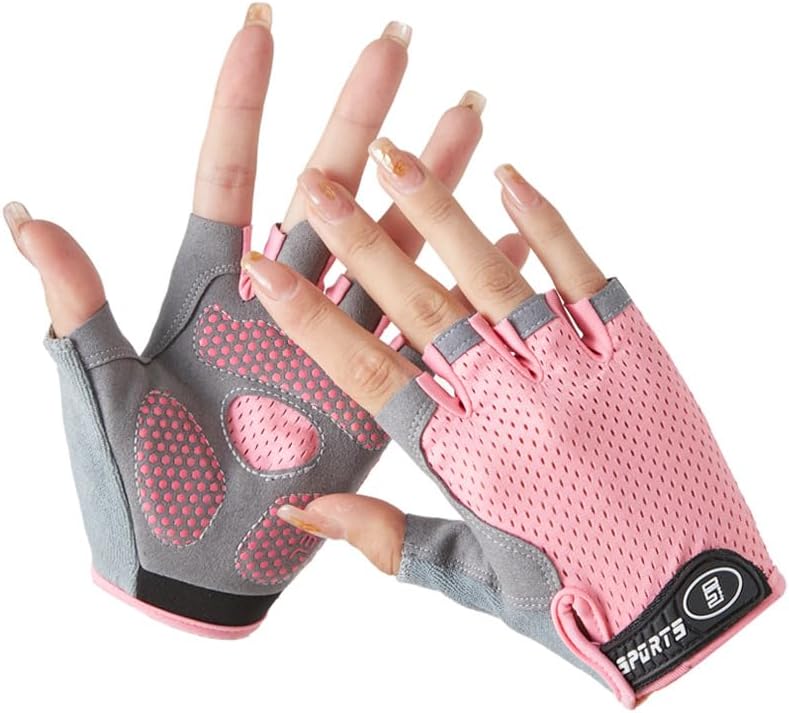 Miniatura 8 de Girls Half Finger Bike Gloves Fingerleses Cycling Non Slip Sun Protection Riding Gloves for Youth Kids 3-8T 7-15T