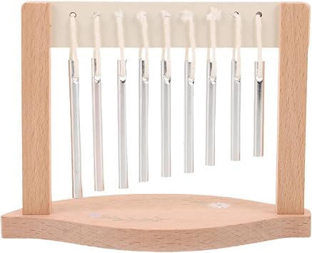 SUPVOX 9-Note Bar Chime Single Row Wind Chime Musical Instrument Chimes Music Bell for Classroom Office Decoration Meditation Garden Display Kids Educational Present