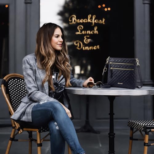 Image of LOVEVOOK Crossbody Purses for Women, Multi Pocket Casual Crossbody Bag, Medium Shoulder Bag Vegan Leather Handbags