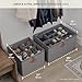 OrganiHaus Shoe Organizer for Closet and Entryway, Fits up to 16 Pairs, Large Shoe Storage Box, Collapsible Shoes Storage Bin, Shoes Container w/Reinforced Handles and Clear Cover - Gray
