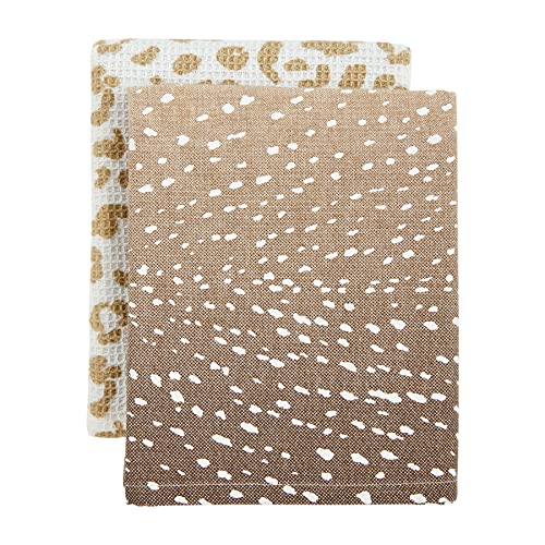 Serviettes léopard Mud Pie cadeau idéal maison essuie-mains faon - 2