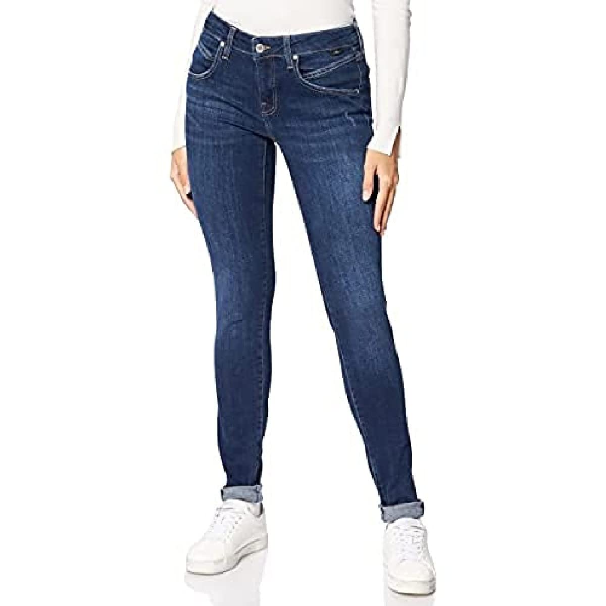 Mavi Women's Dark Brushed Denim Adriana Jeans, 27/30