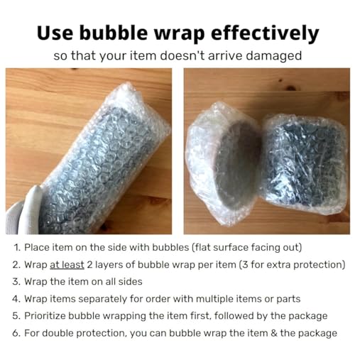 Image of Bubble Wrap Roll, Heavy Duty 60 GSM, Clear, 1 Ft X 15 Ft, Packaging Cushioning For Fragile Items (60 GSM)