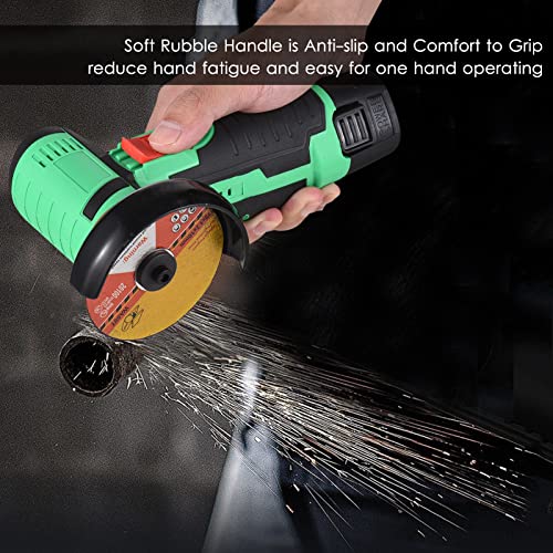 Cordless Angle Grinder, Weytoll 19500 Rpm 12V Mini Angle Grinder,With 2 Pcs Battery 2Pcs Discs, For Plastic/Pipe/Drywall Cutting & Grinding #TOP2