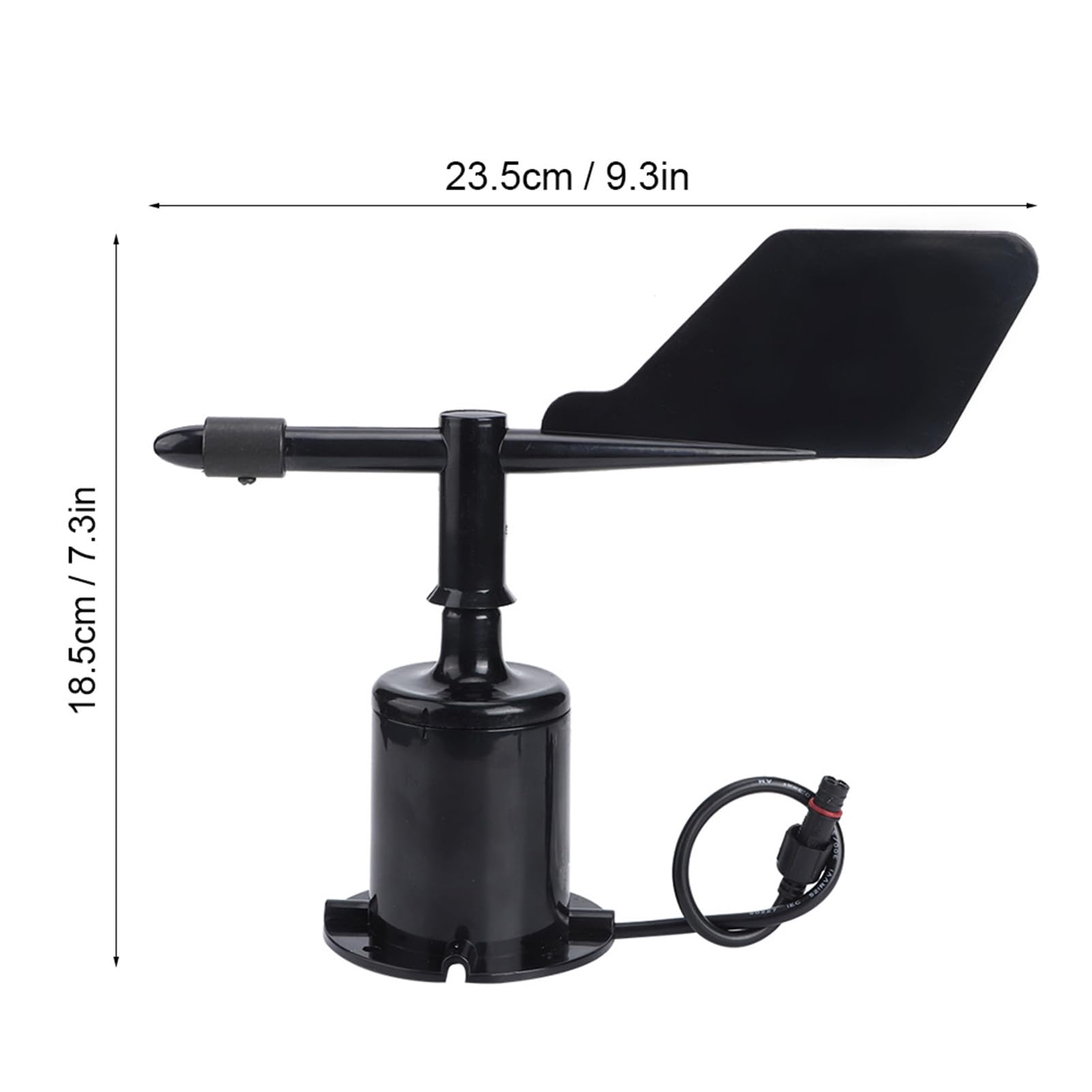 Sensore del Ventos MUNEFE, sensore di direzione del Ventos a 360 gradi, strumenti anemometrici della velocità del Ventos per condizioni meteorologiche ambientali (Coppia di cavi plug-in 0-10V (360°)