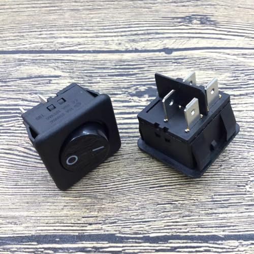 1PCS MJ-11J Square 4-Pin 2-Position Boat Switch with Light for Hair Salon Hair Curler and Straightener Power Switch 16A