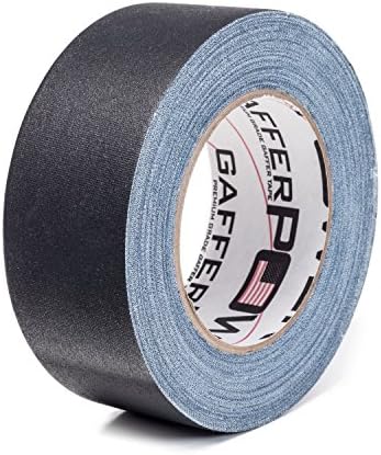 Real USA Professional Grade Gaffer Tape by Gaffer Power, Made in The USA, Heavy Duty Gaffers Tape, Non-Reflective, Multipurpose. 2 Inches x 30 Yards, Black