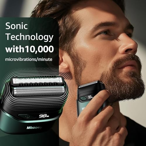 Mbzoey Electric Foil Shavers for Men: IPX7 Waterproof - Emerald Green - image 8