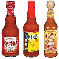 Hot Sauce Variety Pack, Great Hot Sauce Lover Gift Set, Flavors Include Frank's RedHot Original, OLD BAY, and Cholula Original, 34 fl oz