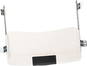 Under Desk Keyboard Tray Slide Out with Pencil Case and Rotary Mouse Platform, White Gray Keyboard Storage Plate with Smooth Sliders for Office Desk Organization