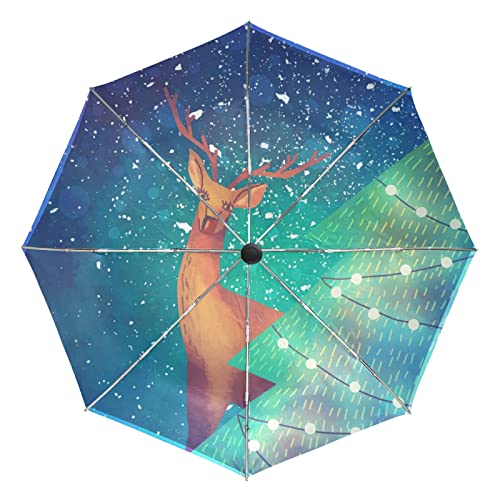 Parapluie pliant automatique wapiti ultra-léger et incassable contre le vent