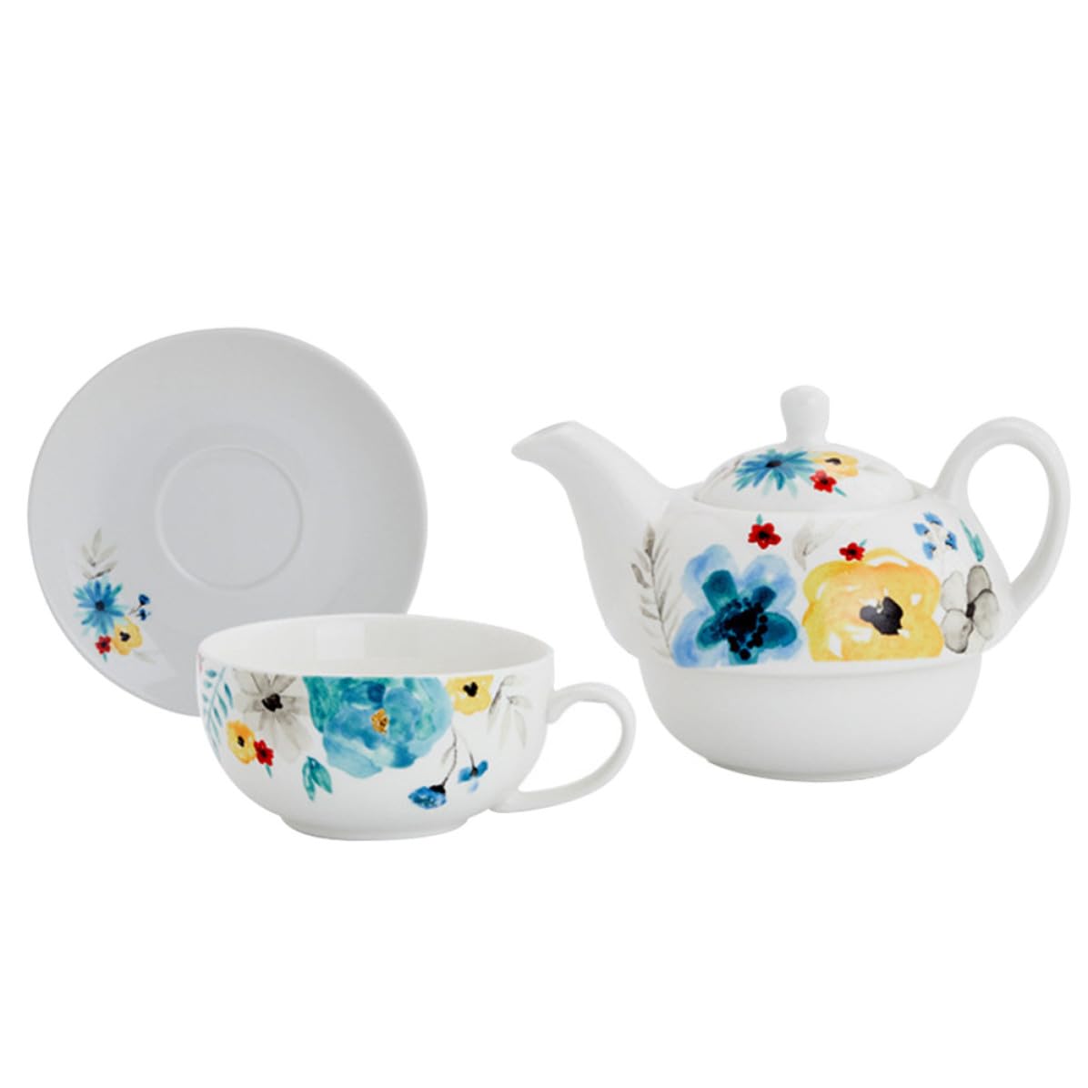 Juego de té de cerámica resistente al calor con plato para vajilla tradicional