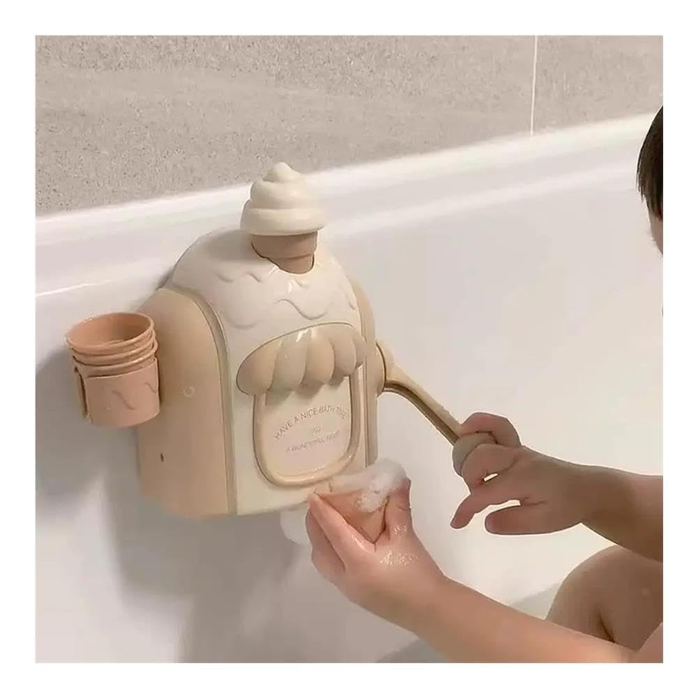 Giocattolo da gioco con schiuma for doccia, creatore di schiuma for bolle di gelato con aspirazione