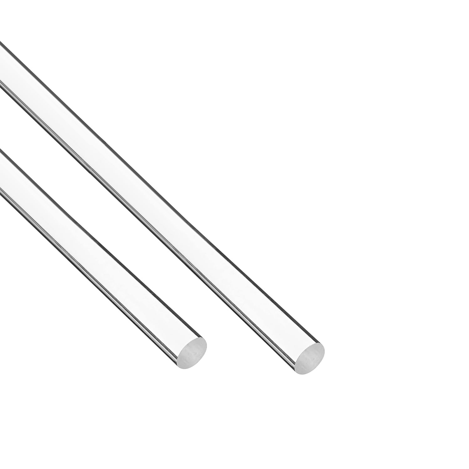 2pcs 1/2" Dia x 24" L Clear Acrylic Lucite Rod Dowel for DIY Projects Crafts Curtain Rods &More, Plastic Rod, Durable and Sturdy Acrylic Material 1/2in Dia.x2pcs 24in Rods