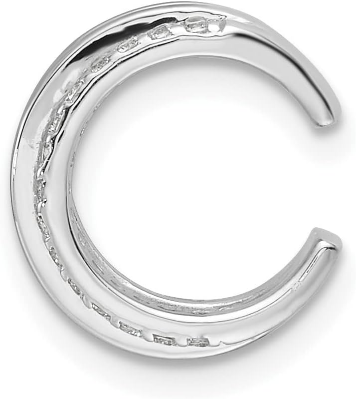 925 Sterling Silver Rhodium-plated Polished 4 Row Cubic zirconia Single Cuff Earrings
