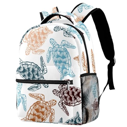 Sac à dos école tortues colorées grand cartable ado pour collège et voyage