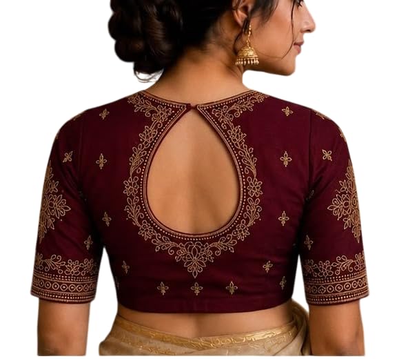Women’s Art Silk Blouse Fabric Piece | Premium Unstitched Designer Blouse Material | Traditional Ethnic Wear Sewing Fabric for Saree Blouse-image-40