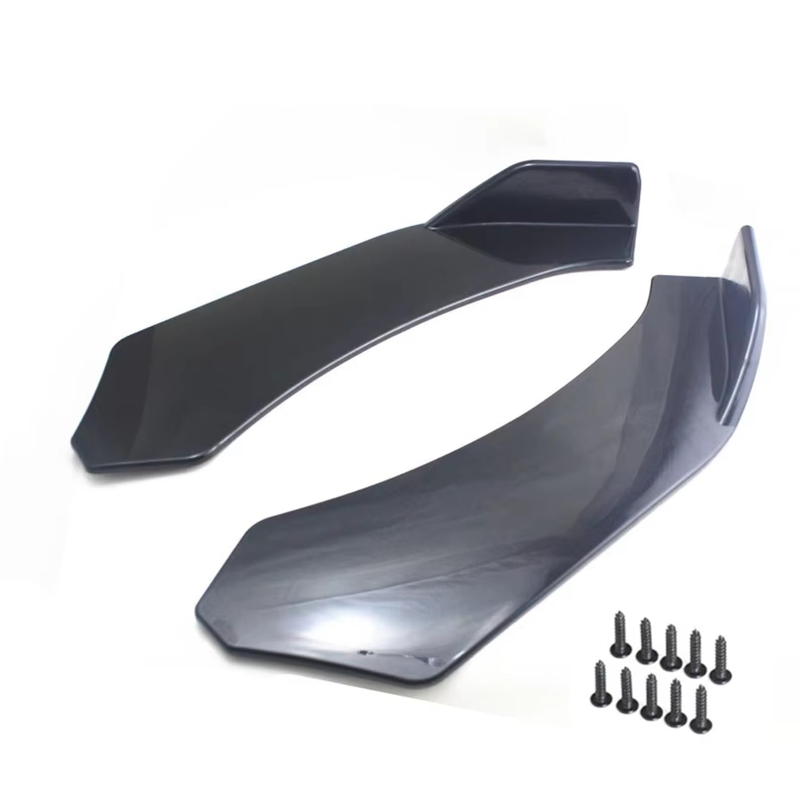 Front Spoiler Lippe 2 stücke Schwarz Auto Front Stoßstange Diffusor Canard Lip Body Schaufeln Splitter Protector Kit