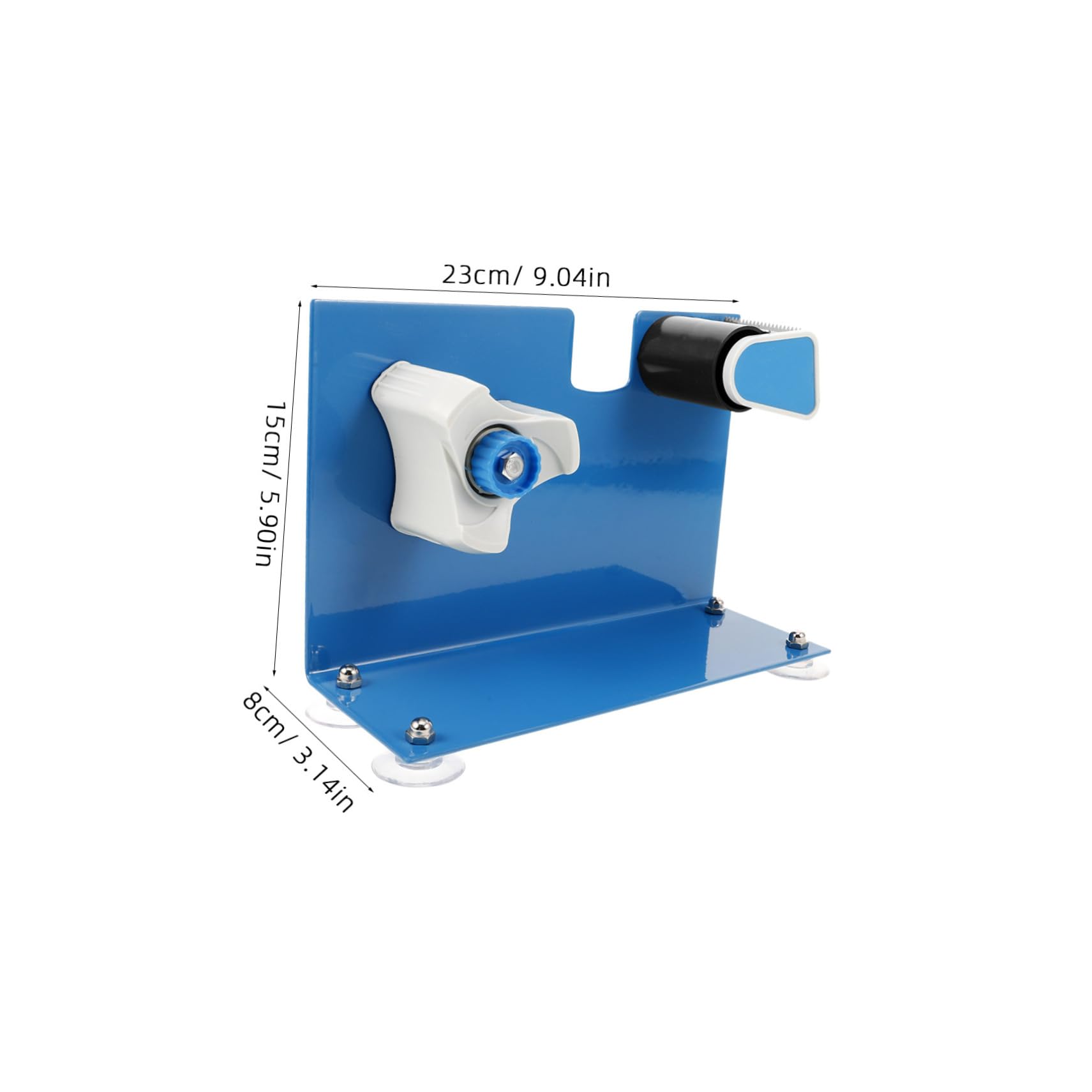 STOBOK Klebebandspender und 5cm Breite für Rollen bis 19cm Außendurchmesser mit Saugnapf Eisen Sicher Montierbar für Lager und Zuhause