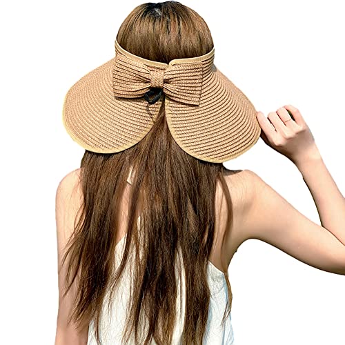 Gorra visera de paja para mujer miniatura 3