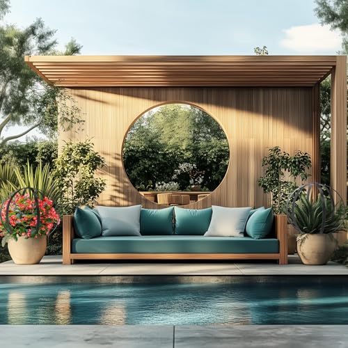 Metal Plant Round Circle Trellis for Climbing Plants, Round Garden Sculpture, Outdoor Potted Planter Trellis Patio Urn Décor & Doorway Accent，25.2"*21.2"-2Pack