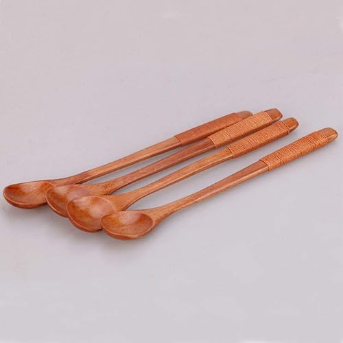 Miniatura 4 de Cucumis Cuchara de té de mango largo de madera natural Cuchara de helado de jugo cuchara de revolver Espresso Deluxe Bistro Cucharas de bebida