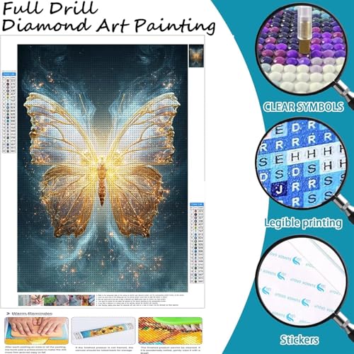 Diamond Painting Papillon 40x50cm Kit Mosaïque 5D - 2