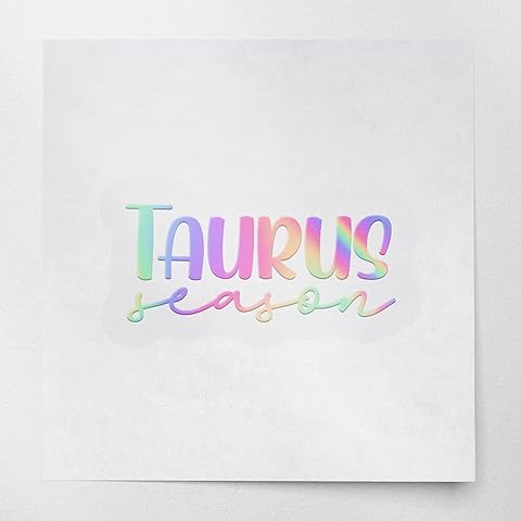 Decal Stickers of Taurus Season (Hologram) (Set of 2) Premium Waterproof Vinyl Decal Stickers for Laptop Phone Accessory Helmet Car Window Mug Tuber Cup Door Wall Decoration - ANDstice81374HO
