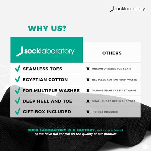 Men's Dress Socks - Egyptian Cotton - Crew (Box of 3)4