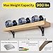 PICESA Heavy Duty Shelf Brackets，max Load 900 LBS,Premium Alloy Metal Mantel Brackets , (Set of 2) - Countertop Support Brackets (Black-Metallic Silver, 6 inch x 5 inch)
