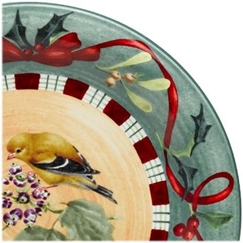 Miniatura 2 de Lenox Winter Greetings Everyday - Plato llano de gres, jilguero