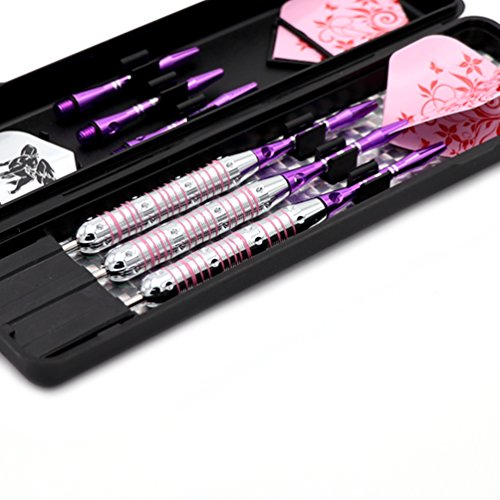 Black Scorpion CUESOUL Pink Ladies 21/23 Grams Steel Tip Darts with 2 Different Sets Aluminum Shafts (C.FB.DHOL-F1207, 21g)