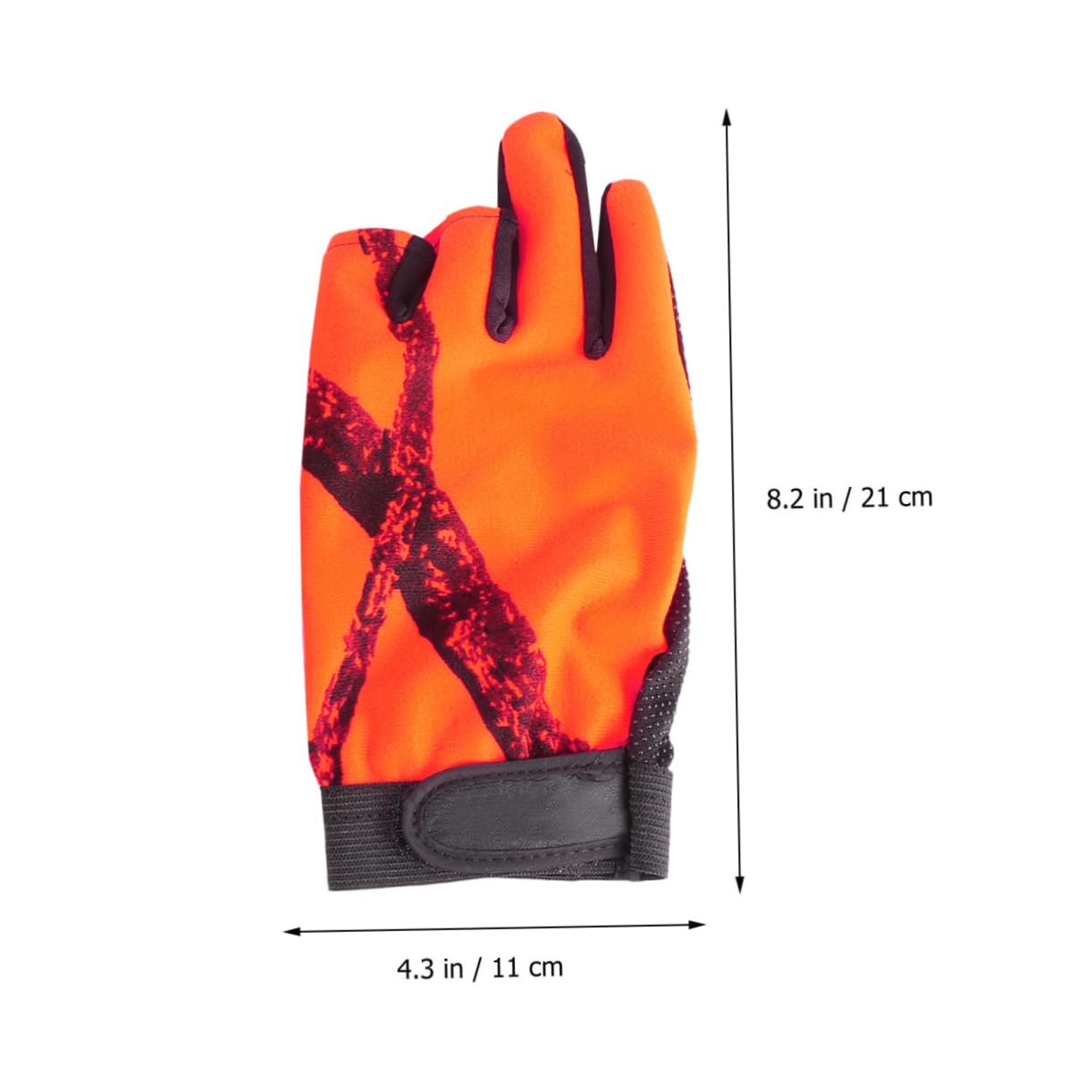 Abaodam 1Pair Fashion Fishing Gloves Slip Finger Exposure Design for Driving Cycling Camping and Outdoor Activities Comfortable Grip and Windproof Orange