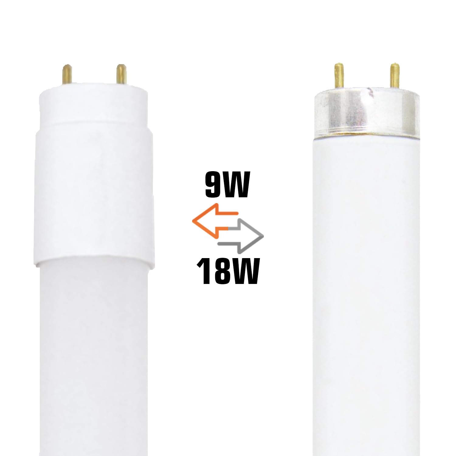 NCC-Licht LED Röhre 60cm 9W/840 G13 1000lm neutralweiß 4000K, Ersatz für 18W Leuchtstoffröhre, aus bruchsicherem Kunststoff, inkl. Starter für KVG