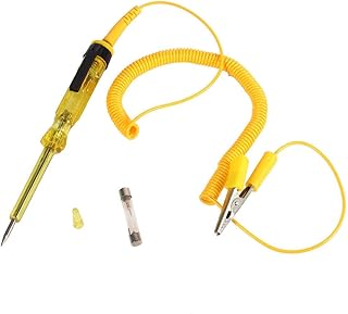 Test Fuse, Electrical Circuit Tester Auto Car Circuit Test Pen Dc 6v 12v 24v Light Bulb Voltage (yellow) ， 12v Circuit Tester with Test Light