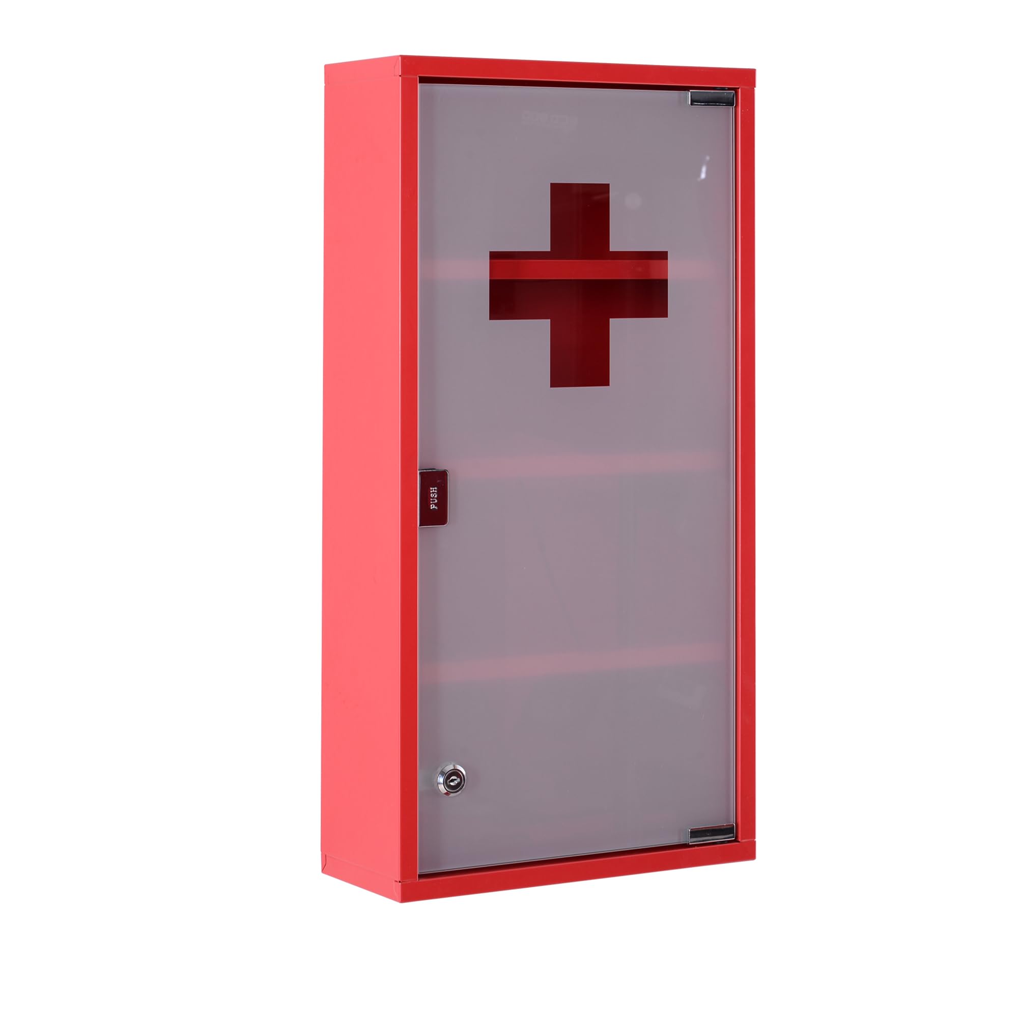 Botiquín de primeros auxilios de acero inoxidable con cerradura - Modelo 3 seguro y práctico para el hogar y la oficina