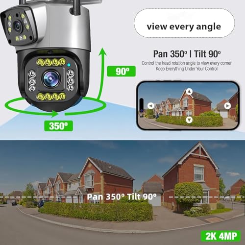 Image of TP PLUS 3MP WiFi Light Bulb Camera for Home Indoor | 360 View | Full HD | Color Night Vision (Dual Lens PTZ2)