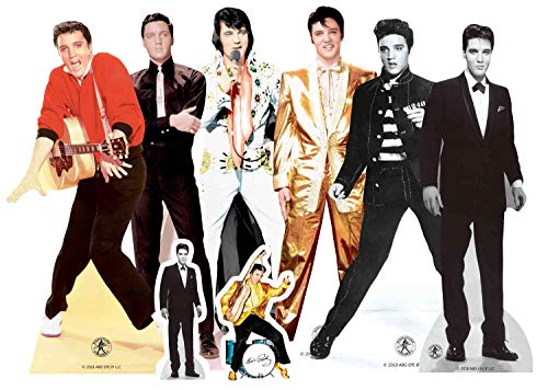 Star Cutouts Ltd Star Fun Pack TT06 Presley Small Cardboard Cutouts Elvis Party Decorations Perfect Gift for Fans, Crafting and Collectors Official Product, Table Tops