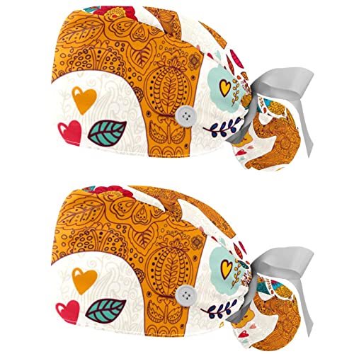 Chapeaux de travail JDEZ respirants et bouffants pour hommes et femmes - Lot de 2