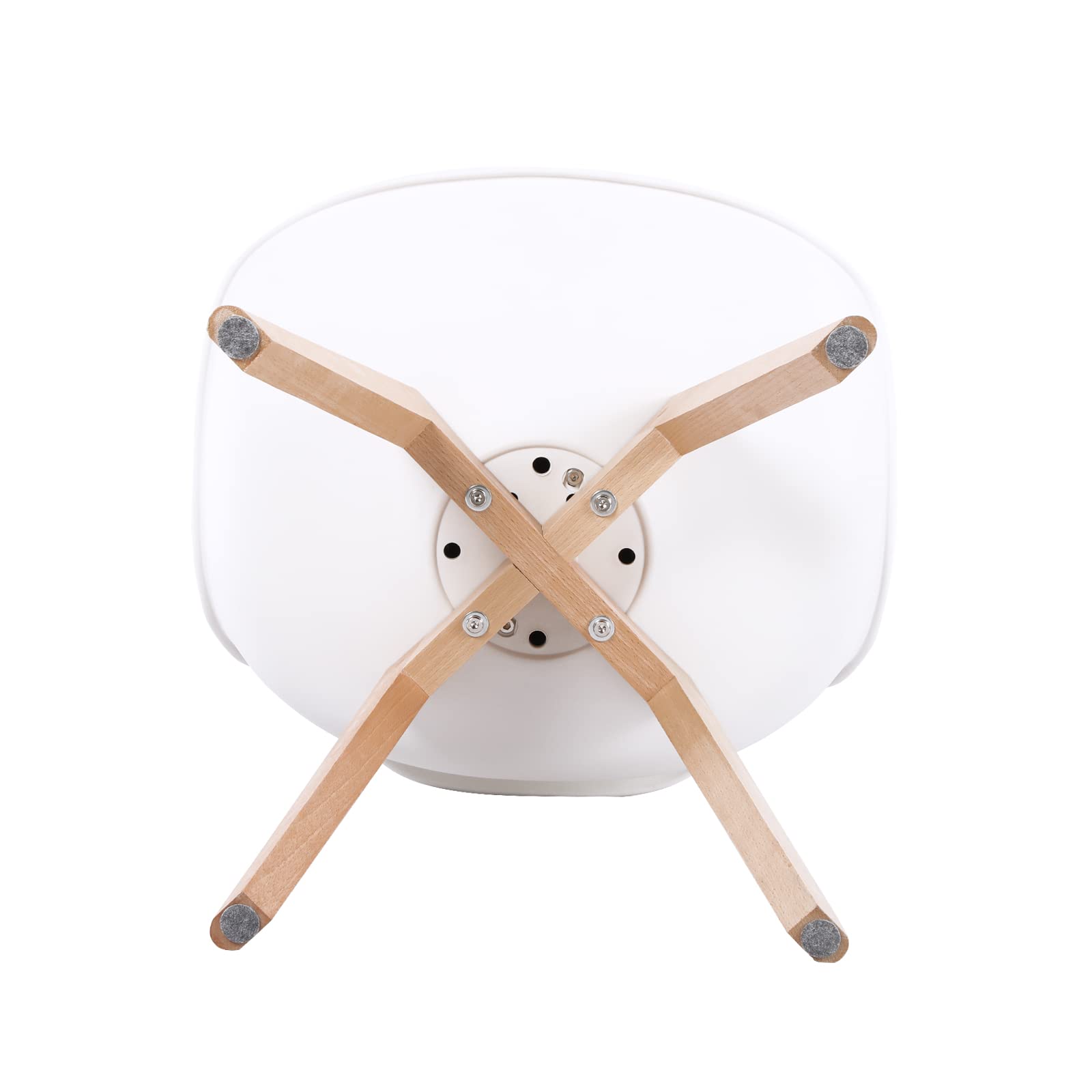 Ensemble de salle à manger table rectangulaire 110 cm 4 chaises blanches