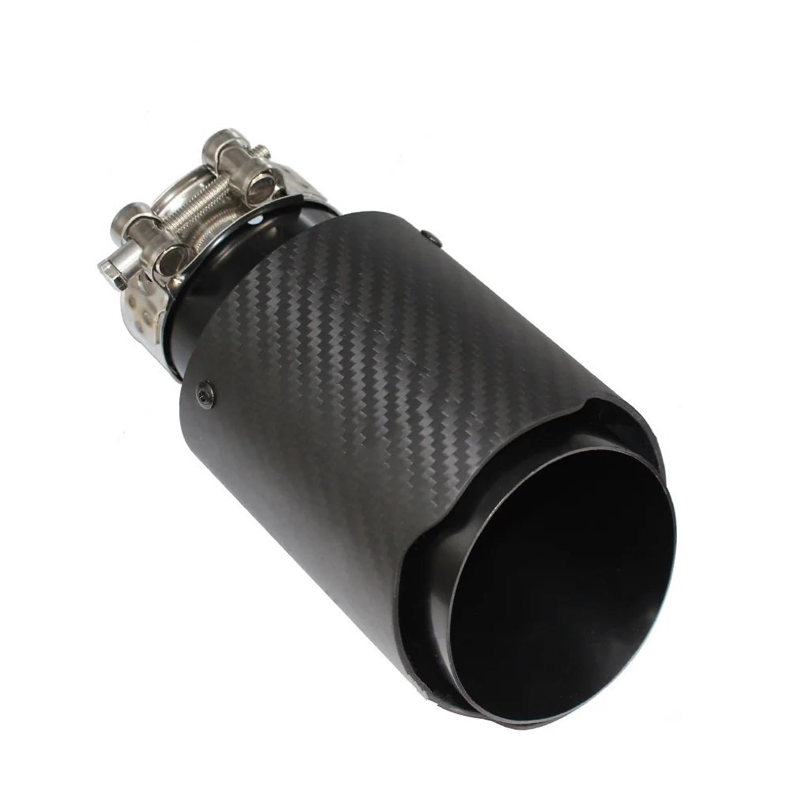 Car Silencer Pasuje do samochodu Akrapovic matowa końcówka tłumika z włókna węglowego układ wydechowy tłumiki rurowe dysza uniwersalna prosta nierdzewna czarna(67mm-101mm)