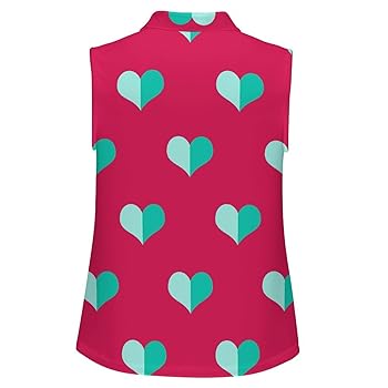 ★ PISCESS★ Aqua Heart Sleeveless TopYellow 5008519154 Amazon.com: Jatcre Womens Sleeveless Golf Shirt Love Hearts