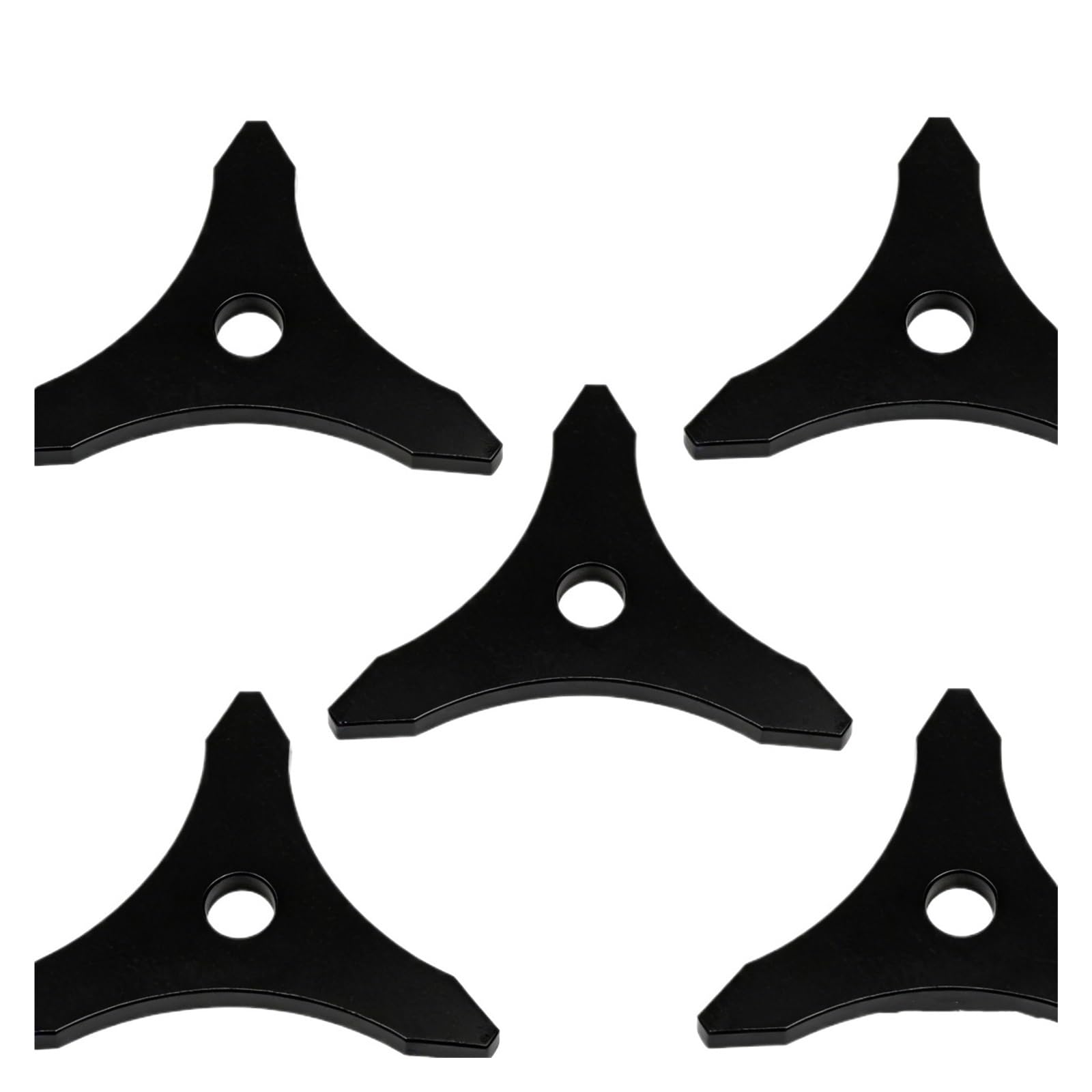 Genérico Cuchilla de desbrozadora, Cabezal de Corte Universal 3T de 10 Pulgadas, Hoja de Acero de aleación for cortacésped de Eje Recto(5Pcs)